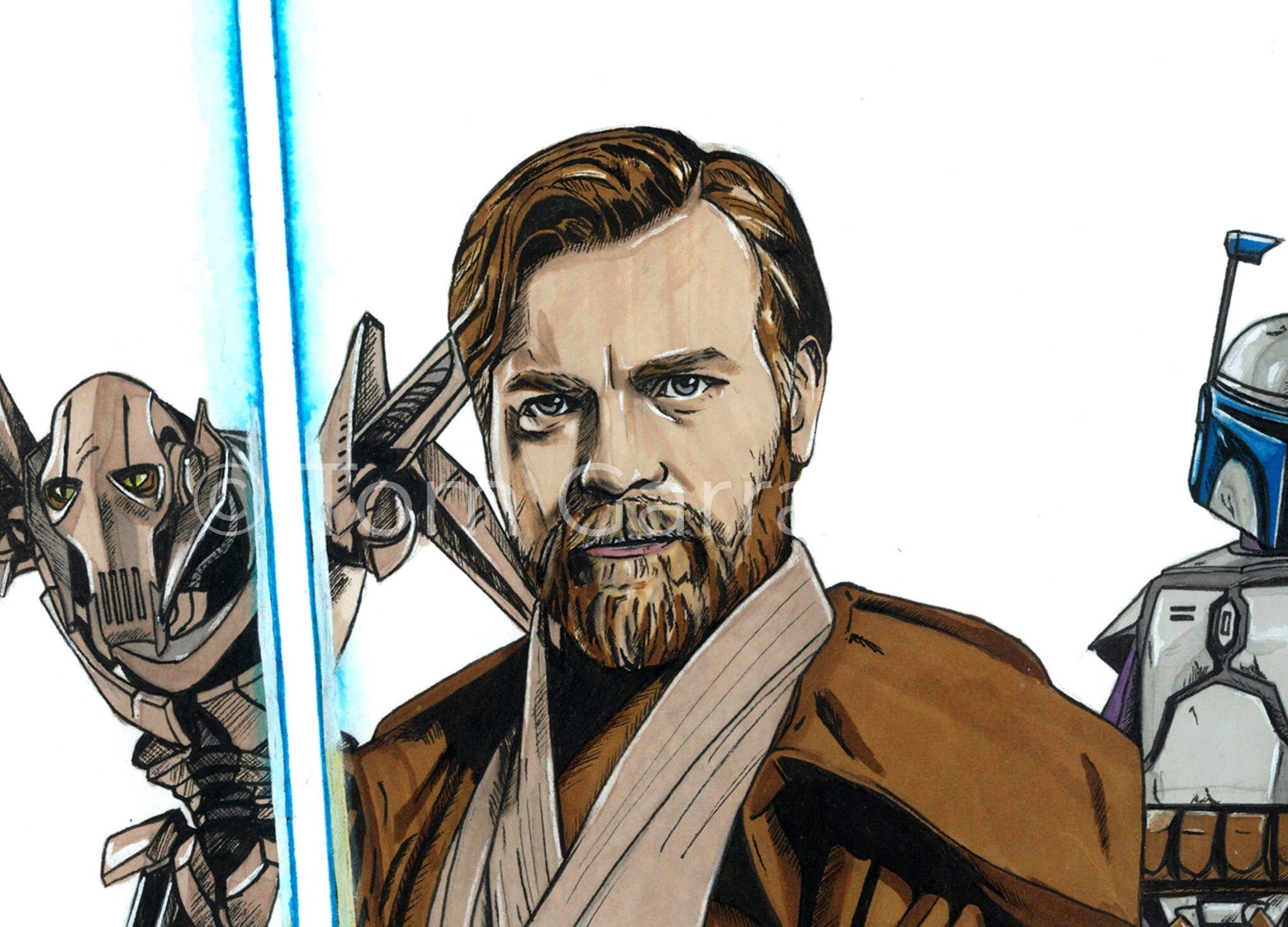 KENOBI - Pen Art Print