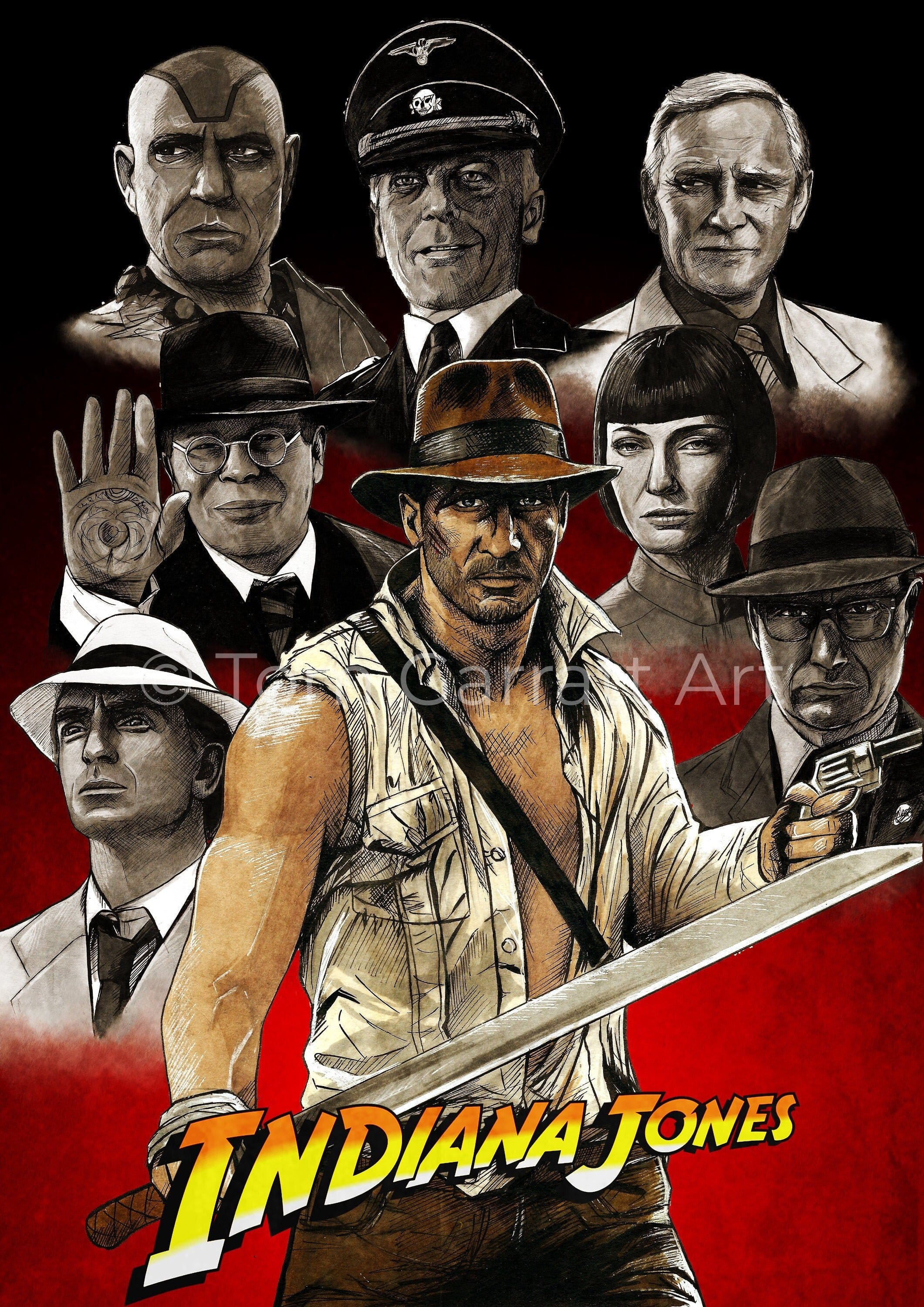 INDIANA JONES - Pen Art Print
