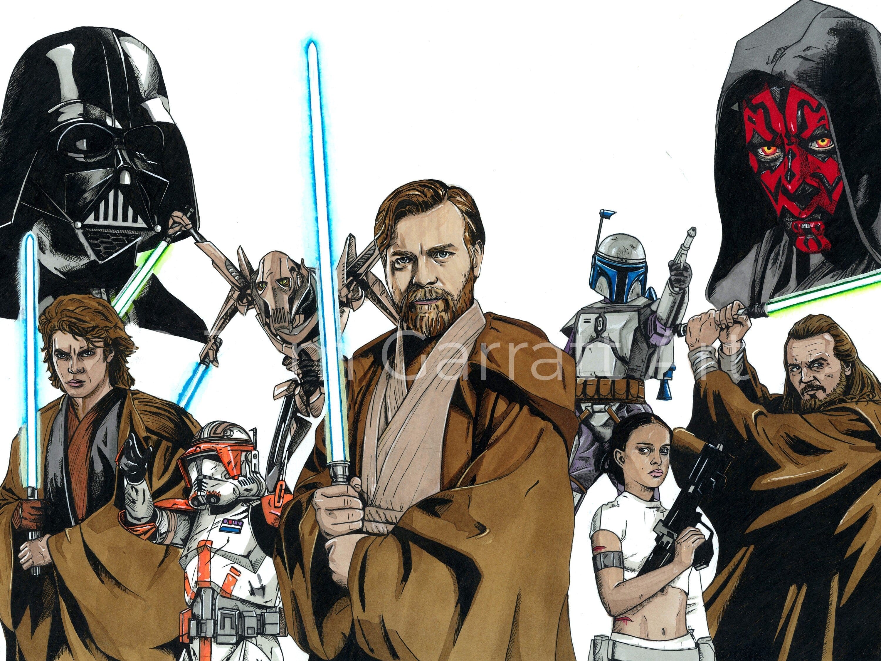 KENOBI - Pen Art Print