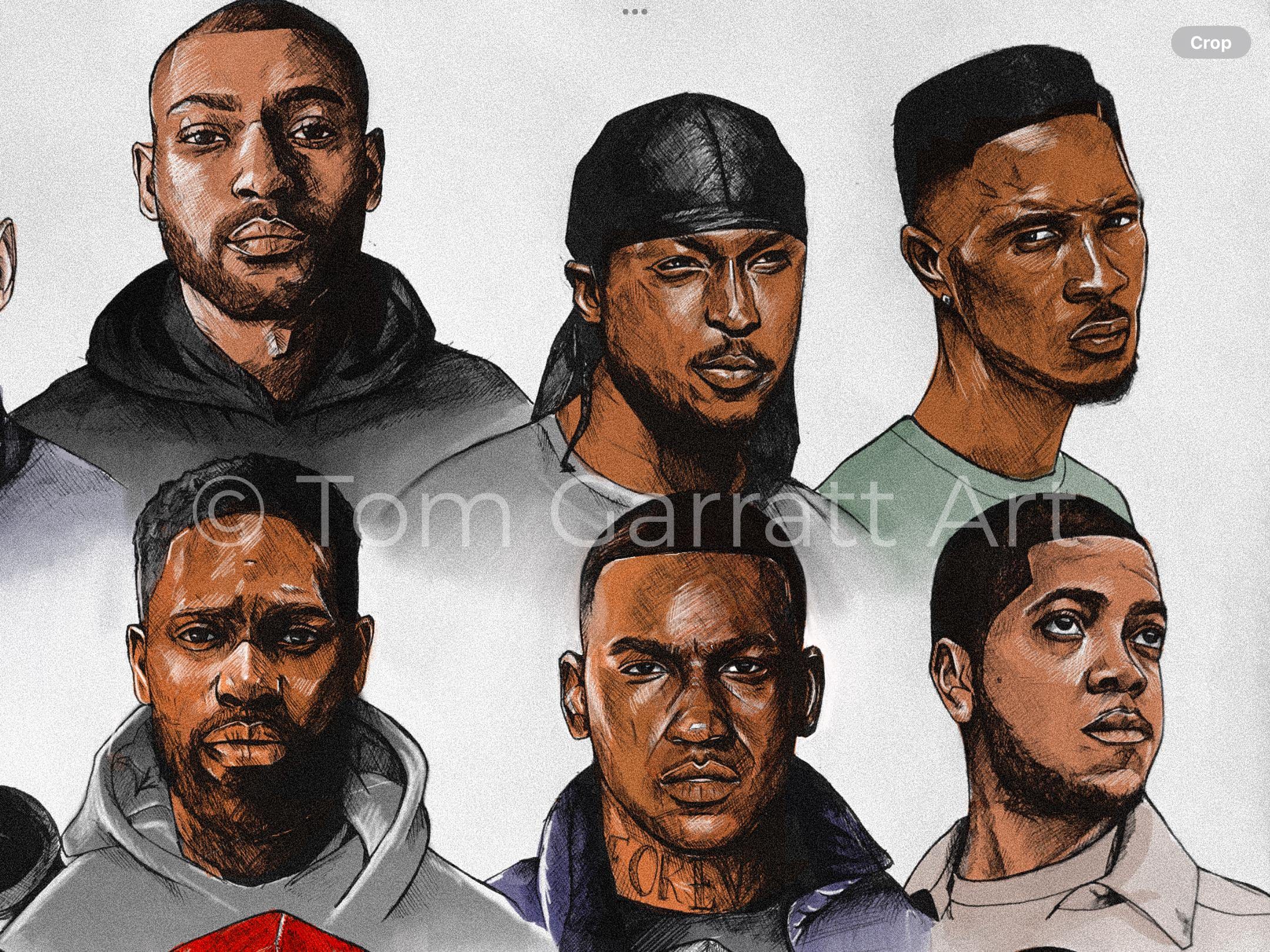 UK RAP GRIME - Pen Art Print
