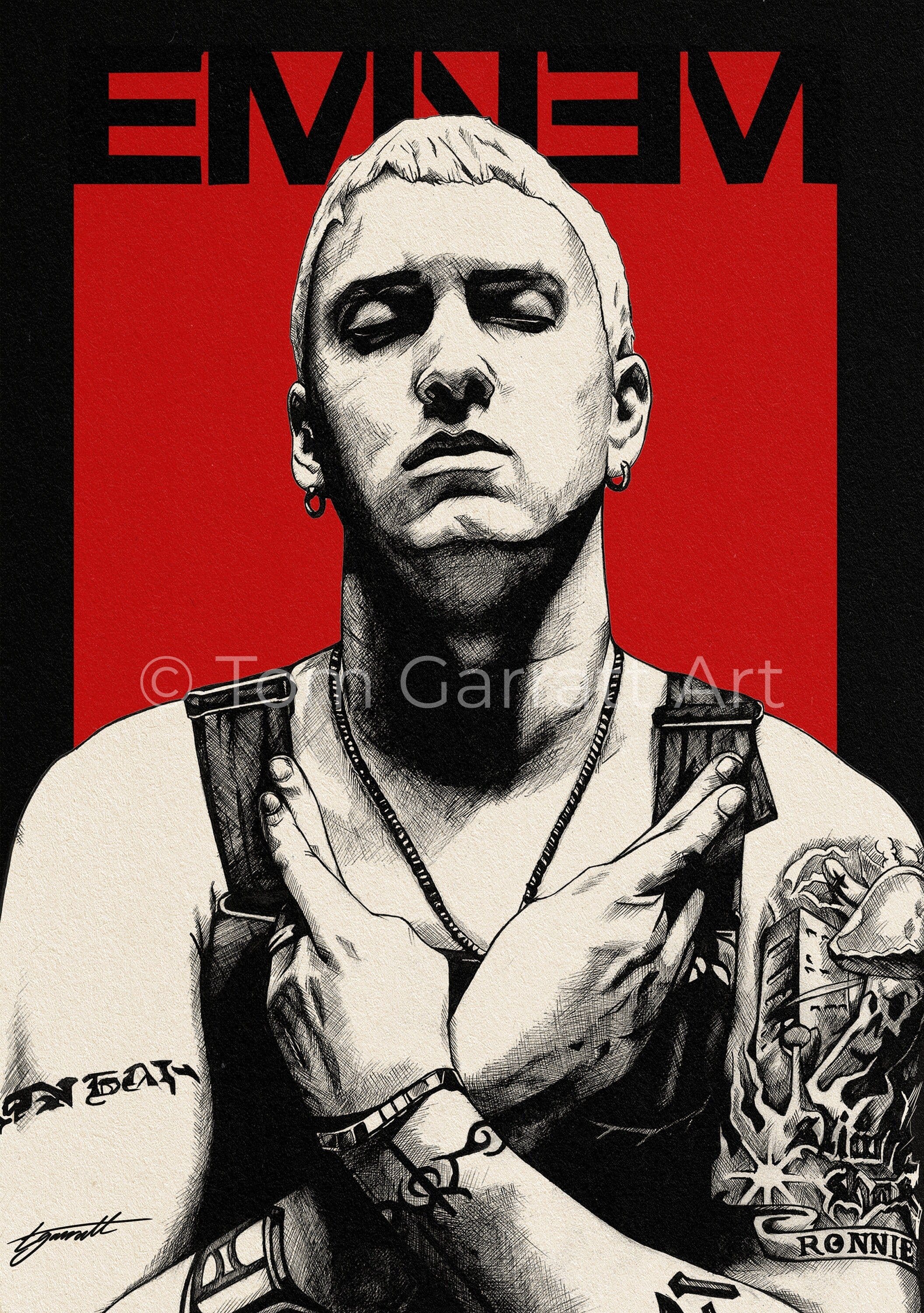 SLIM SHADY EMINEM - Pen Art Print