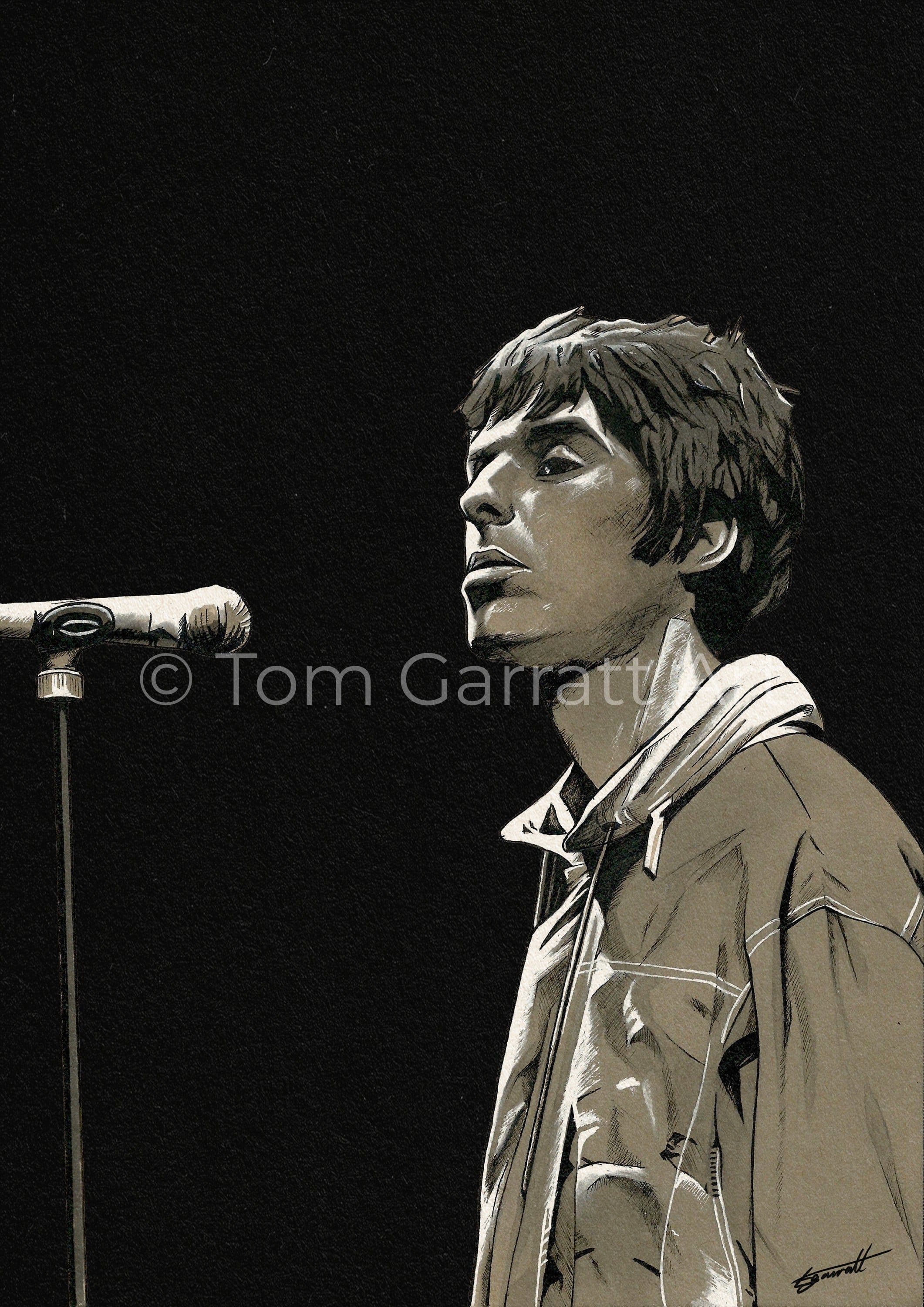 LIAM GALLAGHER OASIS - Pen Art Print