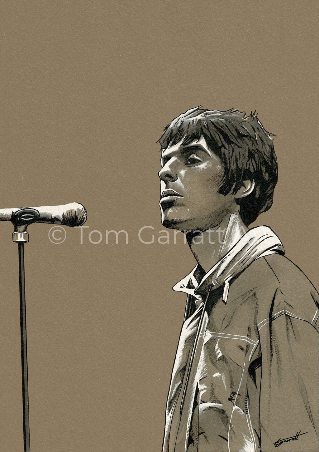 LIAM GALLAGHER OASIS - Pen Art Print