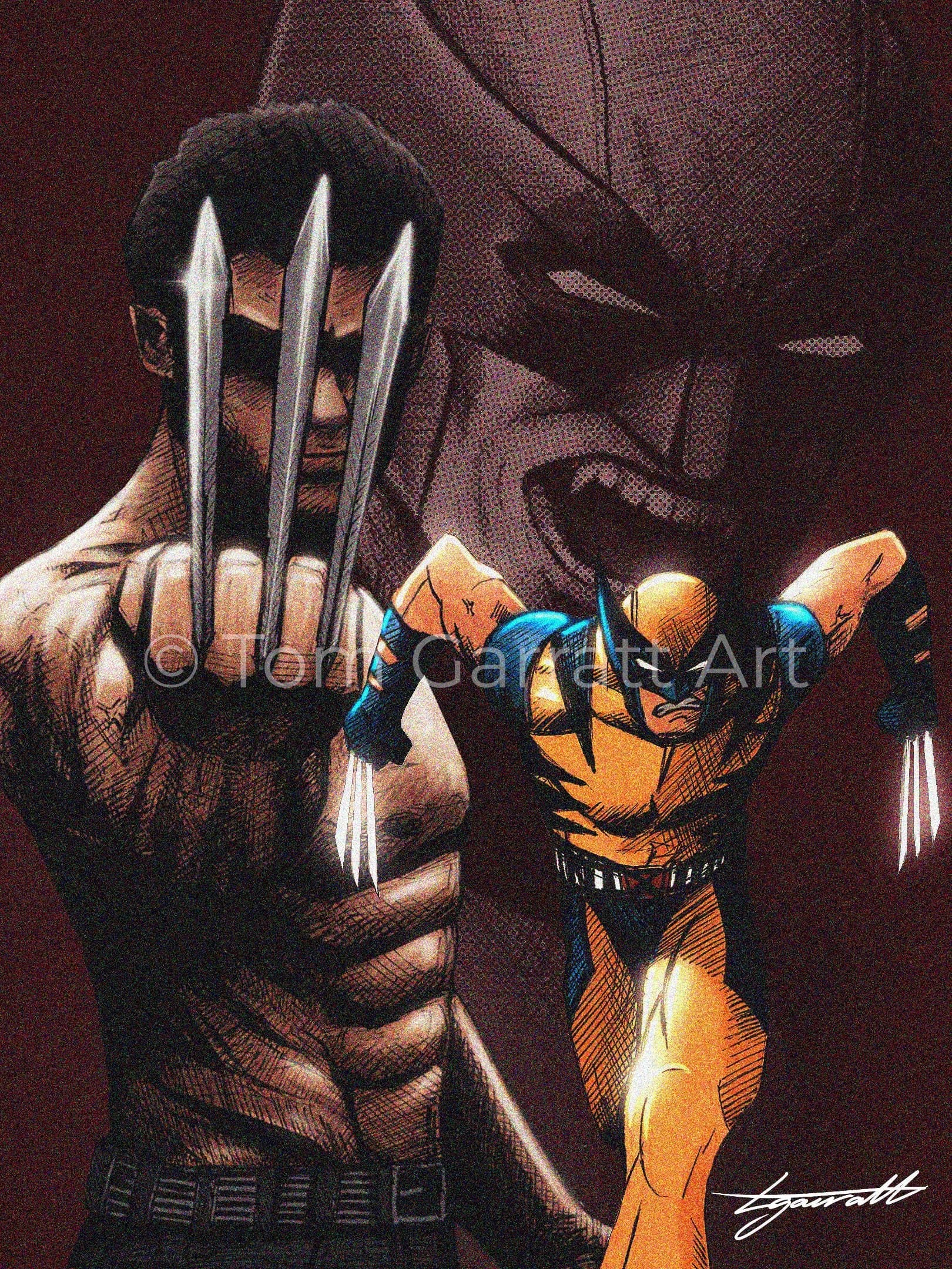 WOLVERINE LOGAN - Pen Art Print