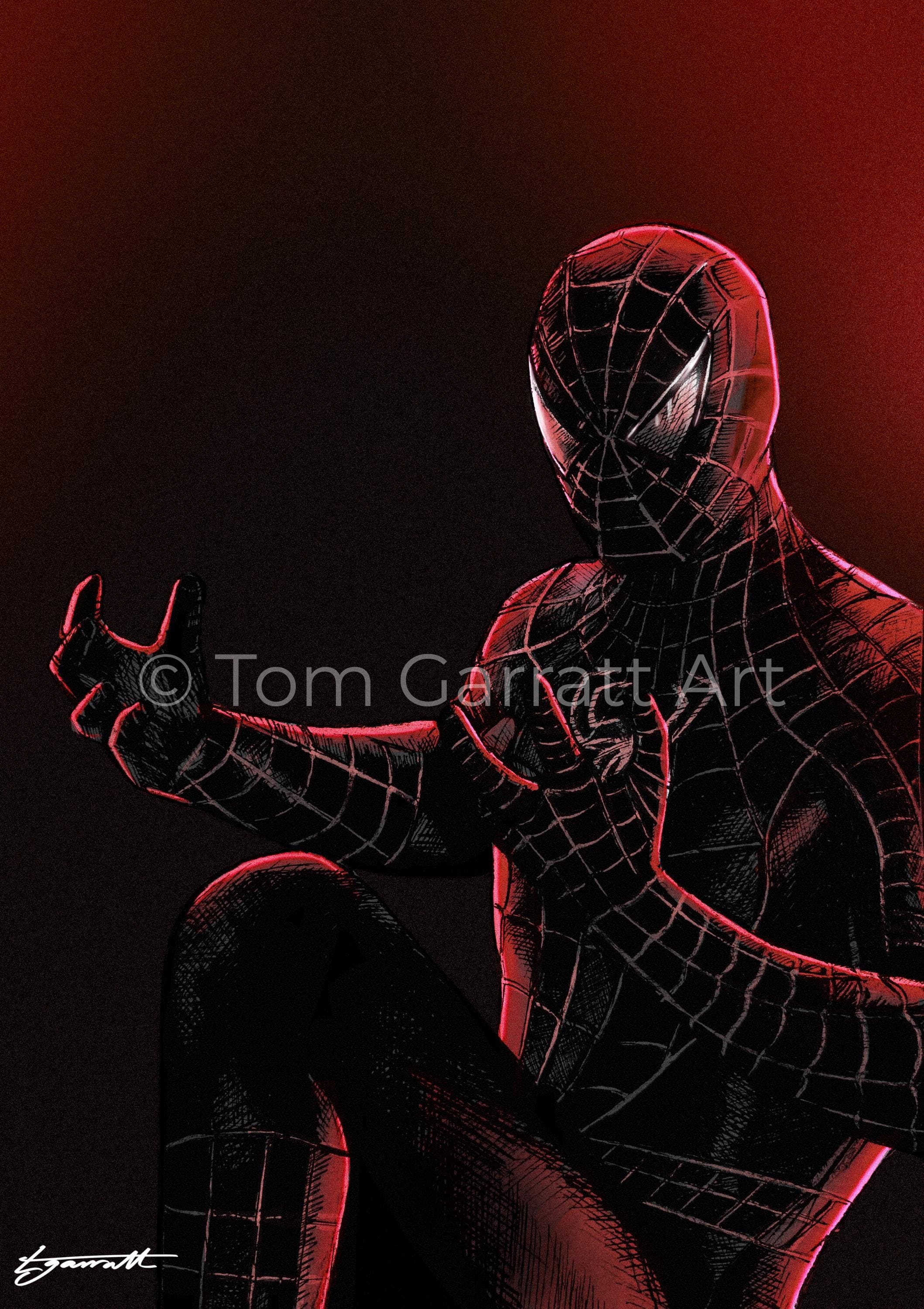 SYMBIOTE SPIDER-MAN - Pen Art Print