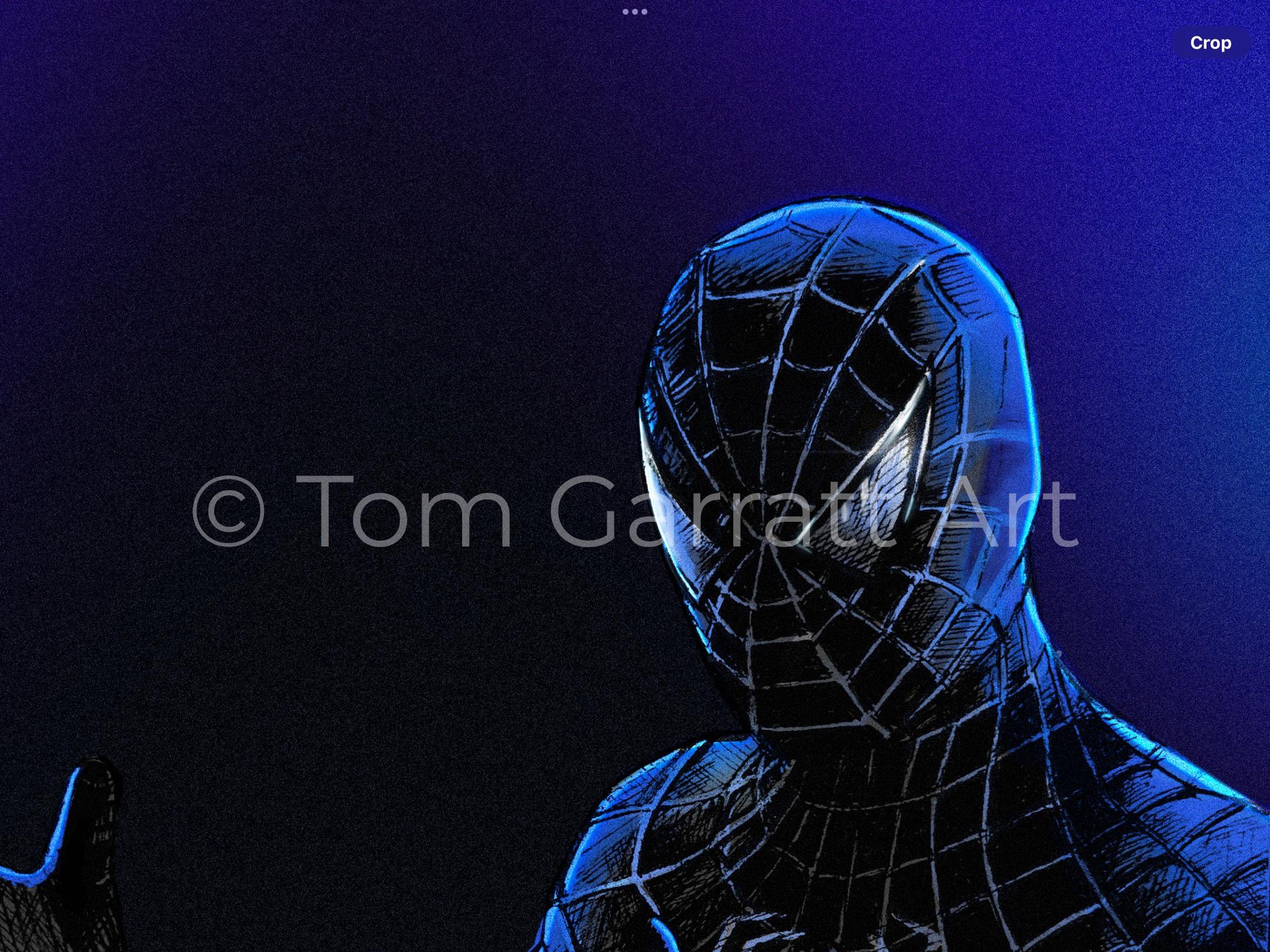 SYMBIOTE SPIDER-MAN - Pen Art Print