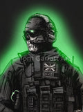 GHOST COD - Pen Art Print