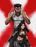 WOLVERINE AND X-23 - Pen Art Print