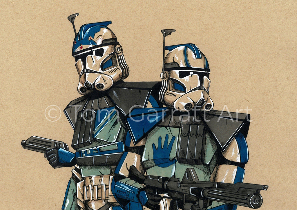 FIVES & ECHO - Pen Art Print